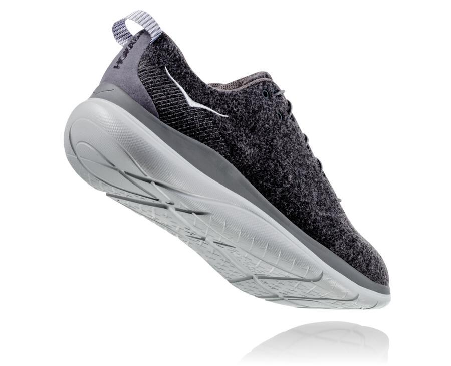 Hoka Australia One One Hupana Flow Wool - Womens Running Shoes Dark Grey - GIMUB-2860